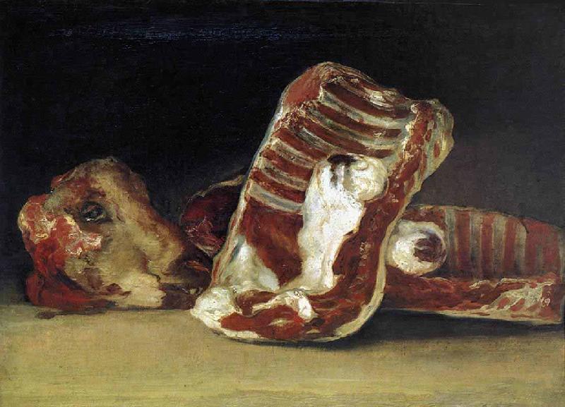 Francisco de Goya A Butchers Counter oil painting picture